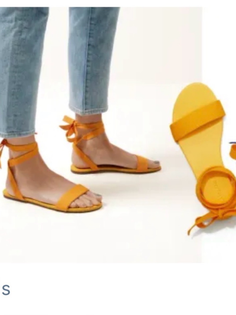 Rothy’s Wrap Sandals Flat Tie Size 5.5 Canary Yellow